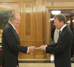 Su Majestad el Rey recibe las Cartas Credenciales del embajador de la República de Finlandia, Roberto Giovanni Tanzi-Albi